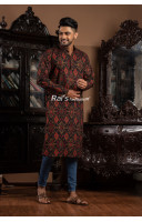 Men Contrast Color Printed Pure Cotton Punjabi (NS86) Men Contrast Color Printed Pure Cotton Punjabi (NS86)